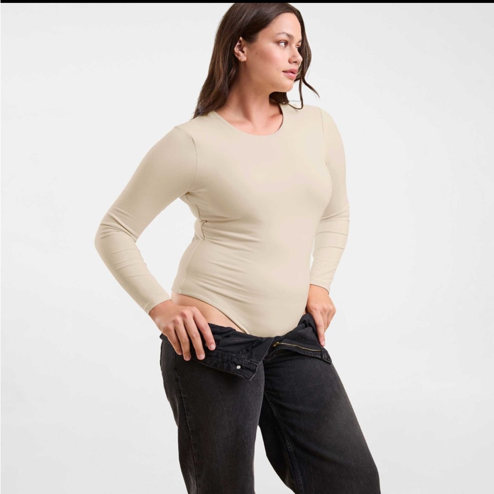 Nuuds Bone Crewneck Long Sleeve Bodysuit